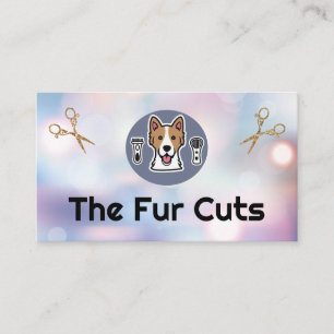 Doggy Groomer Logo   Scissors   Boke Business Card