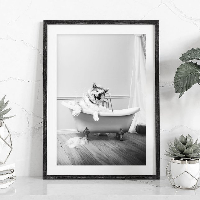 Doggy in a bathtub Poster (Creator Uploaded)