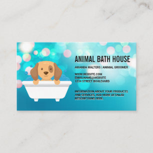 Doggy in Bathtub  Business Card