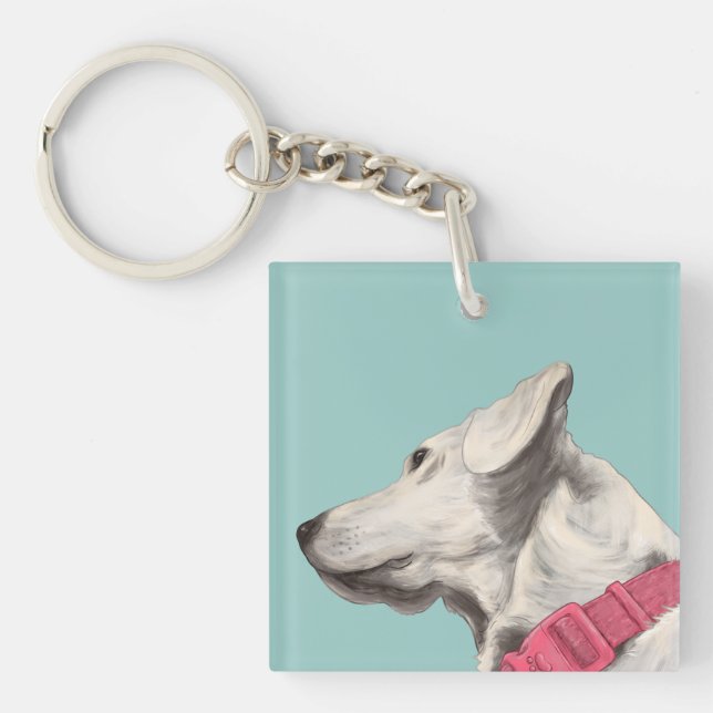 Doggy Painting Key Ring (Front)