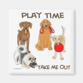 Doggy Play Time Magnet