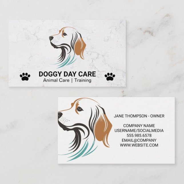 Doggy Sitter | Animal Services | K9 Business Card (Front/Back)