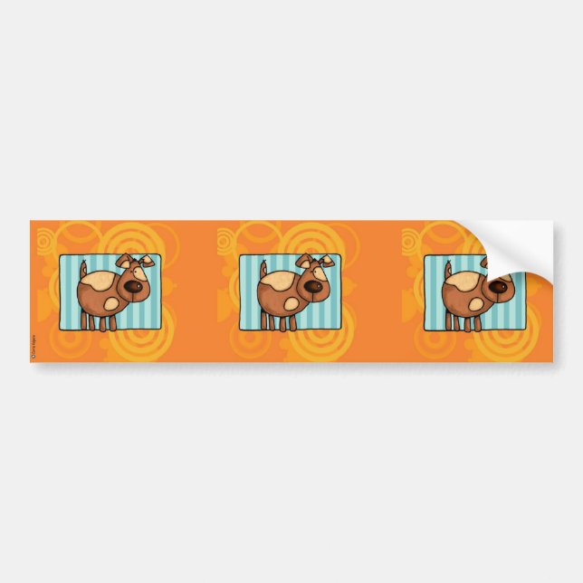 doggy square scrapbook sticker (Front)