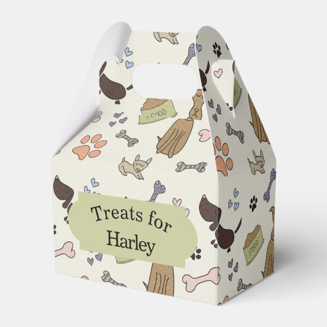 Doggy Treats Favour Box (Front Side)