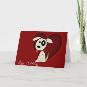 Doggy with a Heart  - Birthday card