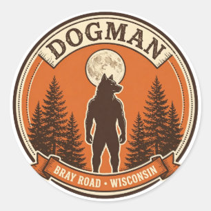 Dogman Badge Classic Round Sticker
