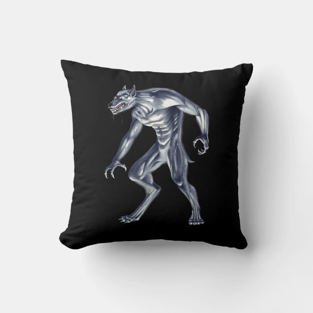 Dogman Cryptid Beast Cushion (Front)