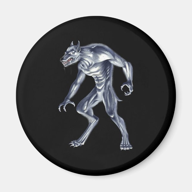 Dogman Cryptid Beast Magnet (Front)