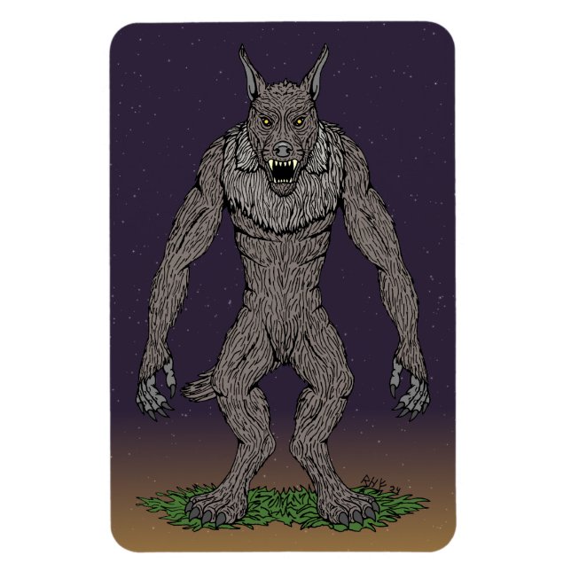 Dogman Cryptid or Werewolf Magnet (Vertical)