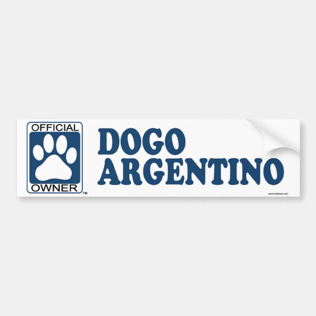 Dogo Argentino Blue Bumper Sticker (Front)