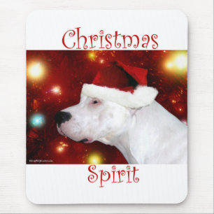 Dogo Argentino Christmas Spirit Mouse Mat