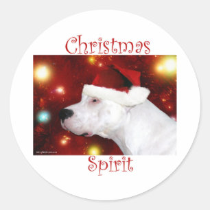 Dogo Argentino Christmas Spirit - Sticker