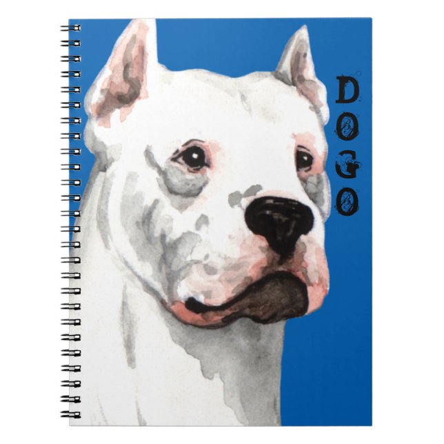 Dogo Argentino Colour Block Notebook (Front)