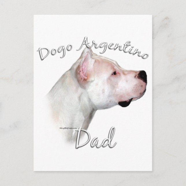 Dogo Argentino Dad 2 Postcard (Front)