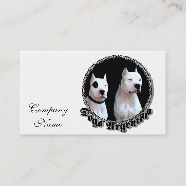 Dogo Argentino dog Business Card (Front)