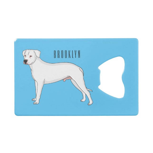 Dogo argentino dog cartoon illustration (Front (Horizontal))