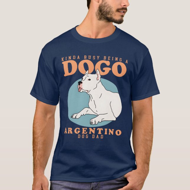 Dogo Argentino Dog Dad Dogs Owner girl retro T-Shirt (Front)