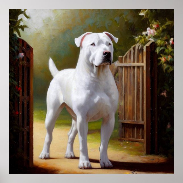 Dogo Argentino Dog Poster (Front)