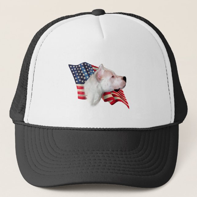 Dogo Argentino Flag Trucker Hat (Front)