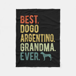 Dogo Argentino Grandma Ever Dog Lovers Mother's Da Fleece Blanket