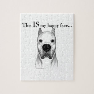 Dogo Argentino Happy Face Jigsaw Puzzle