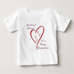 Dogo Argentino Heart Belongs Baby T-Shirt