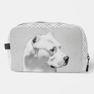 Dogo Argentino Painting Mastiff Original Dog Art Dopp Kit