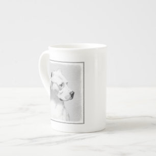Dogo Argentino Painting - Original Dog Art Bone China Mug