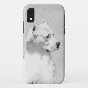 Dogo Argentino Painting - Original Dog Art iPhone XR Case
