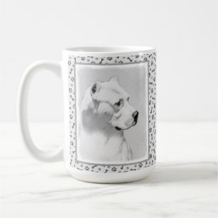 Dogo Argentino Painting - Original Dog Art Coffee Mug