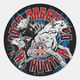 Dogo Argentino The Hunter Classic Round Sticker