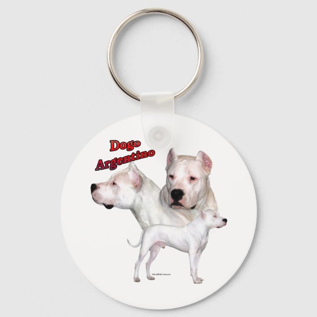 Dogo Argentino Trio 2 - Keychain (Front)