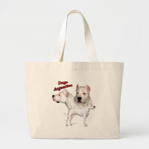 Dogo Argentino Trio 2 Large Tote Bag