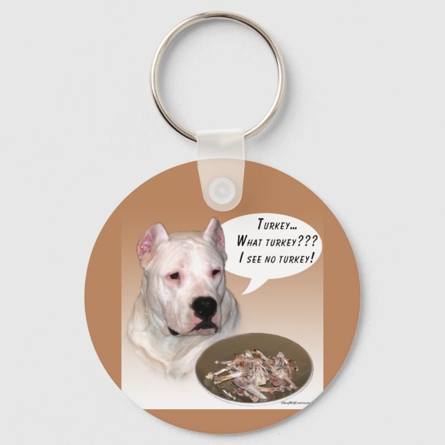 Dogo Argentino Turkey Key Ring (Front)