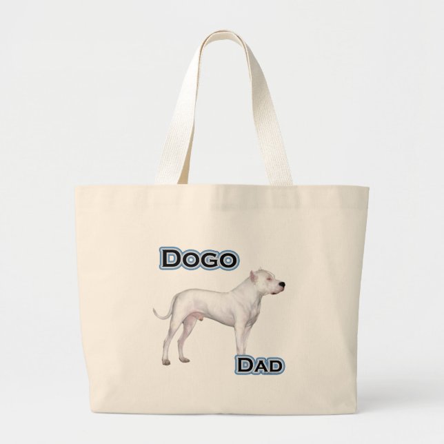 Dogo Dad 4 Large Tote Bag (Front)
