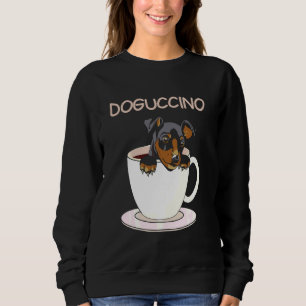 Dogpuccino Pet In A Coffee Cappuccino Dog Pajama Sweatshirt