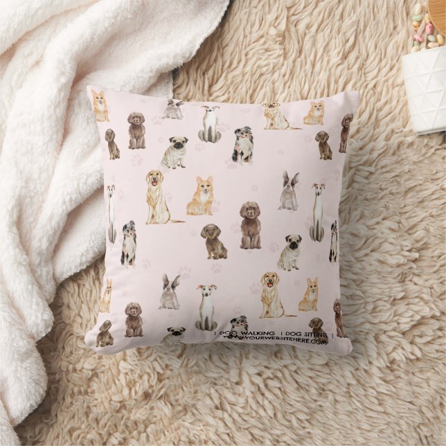 DogPuppy breed watercolor dogs Cushion (Blanket)