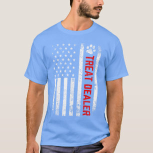 Dogreat Dealer Funny Dog Owner Dog Dad American Fl T-Shirt