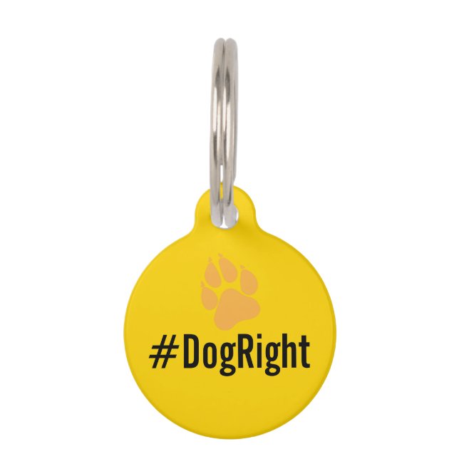 #DogRight MAGA funny editable tag DIY dog tag (Front)