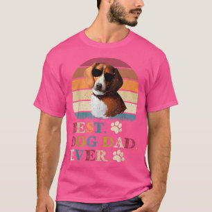 Dogs 365 American Foxhound Dad Fathers Day Retro D T-Shirt