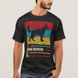 Dogs 365 Best German Shepherd Dad Ever Retro Dog L T-Shirt