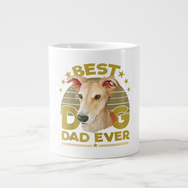 Dogs 365 Best Whippet Dog Dad Ever Large Coffee Mug (Front)