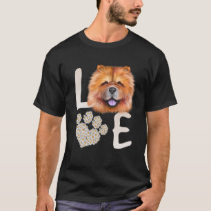 Dogs 365 Love Chow Chow Dog Paw Pet Rescue T-Shirt