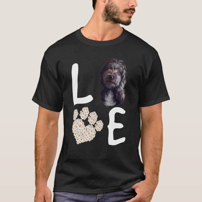 Dogs 365 Love Lagotto Romagnolo Dog Paw Pet Rescue T-Shirt (Front)