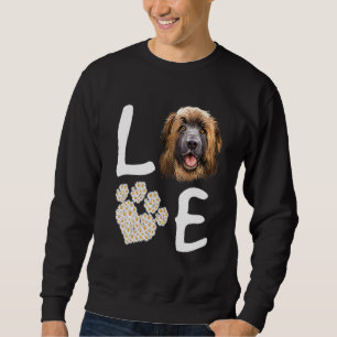 Dogs 365 Love Leonberger Dog Paw Pet Rescue Sweatshirt