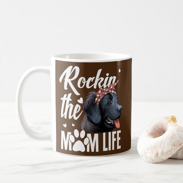Dogs 365 Rockin The Newfoundland Mum Life Dog Coffee Mug (With Donut)