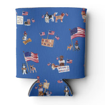 DOGS 4 DEMOCRACY Patriotic Blue