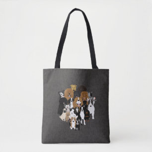 Dogs, a Cat and a Chicken Tote Bag