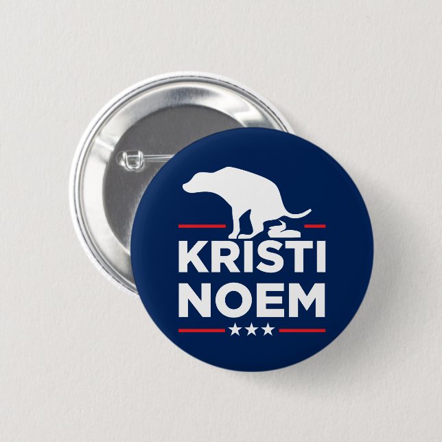 Dogs Against Kristi Noem 6 Cm Round Badge (Front & Back)