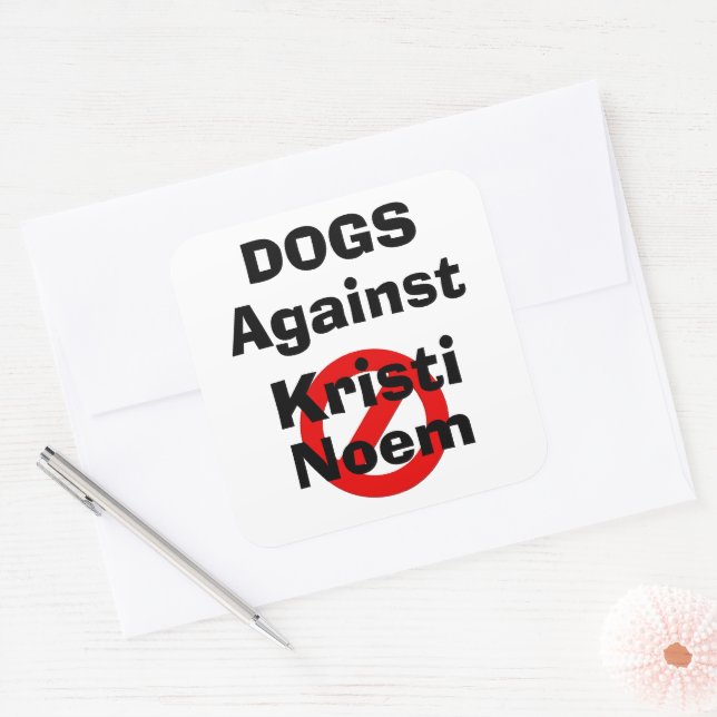 Dogs Against Kristi Noem Sticker (Envelope)